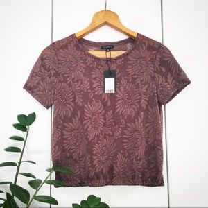 Aubergine printed bubble tee